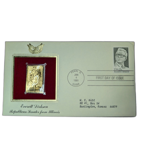 Other - Everett Dirksen Commemorative – Gold Stamp Replica – First Day of Issue – 1981